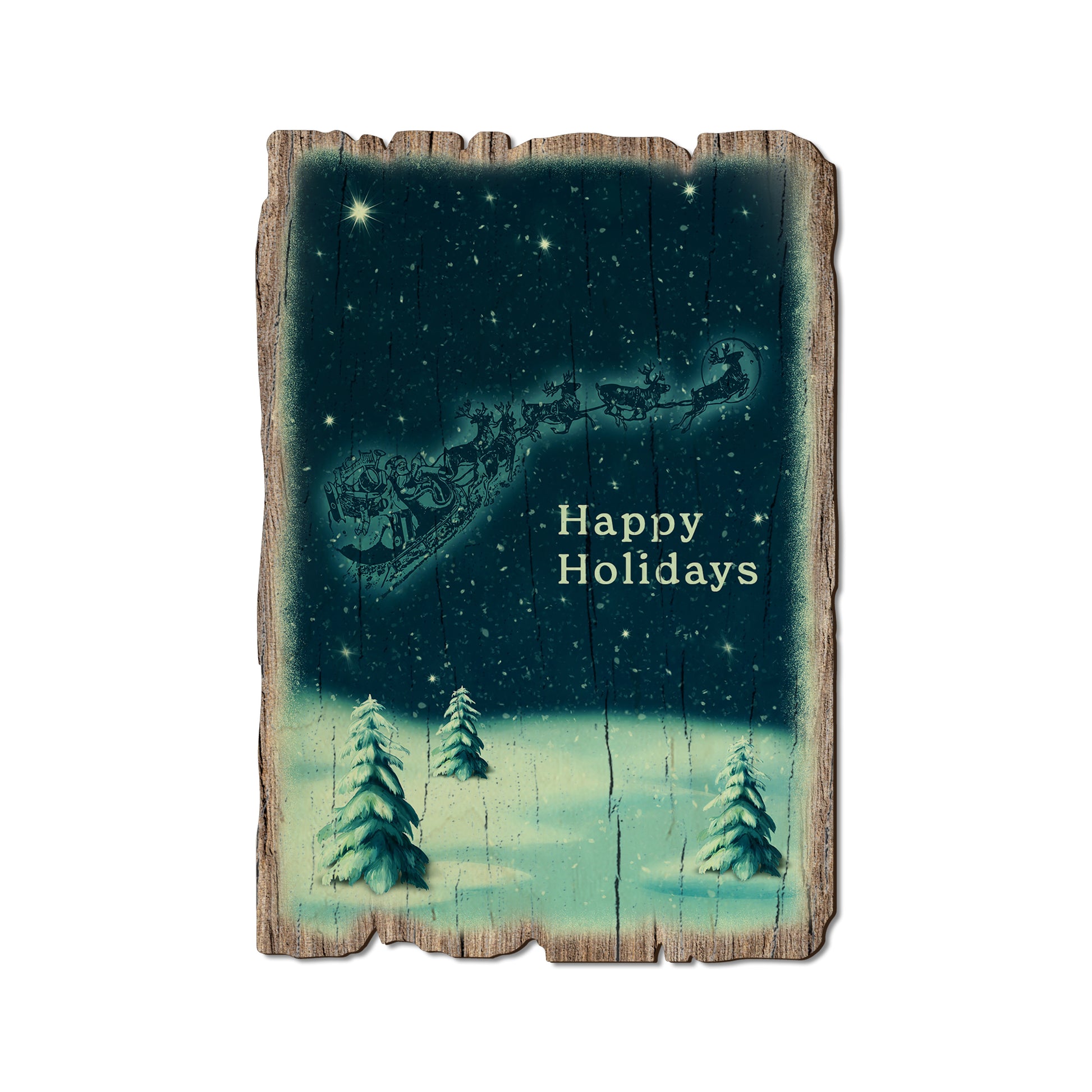 Blue Santa Sleigh - Rustic Edge Postcards & Magnets Rustic Edge Postcard (5pk // $2.80ea)