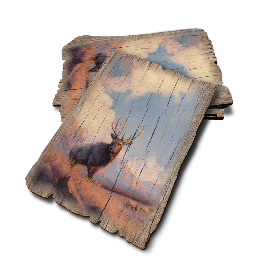 Marris' Blue Sky Elk - Weathered Edge Rustic Edge Postcard (5pk // $2.80ea)