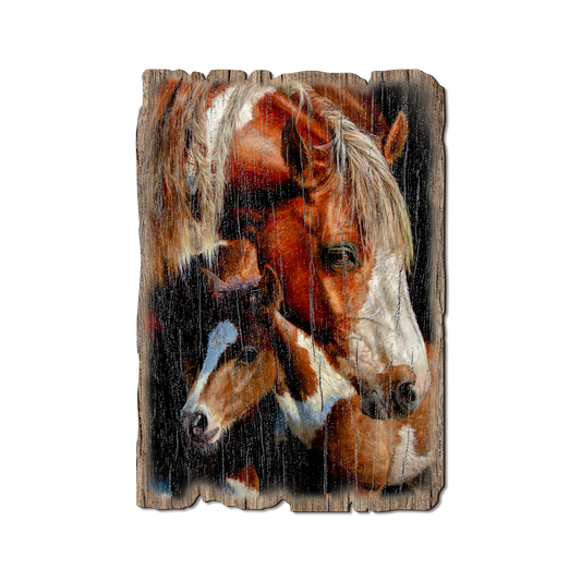 Greeting Card: Weathered Edge - Marris' First Foal