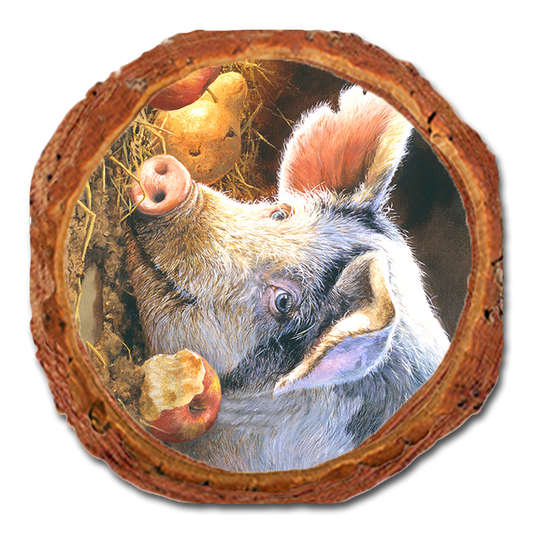 Coaster: Live Edge - Marris' Happy Pig