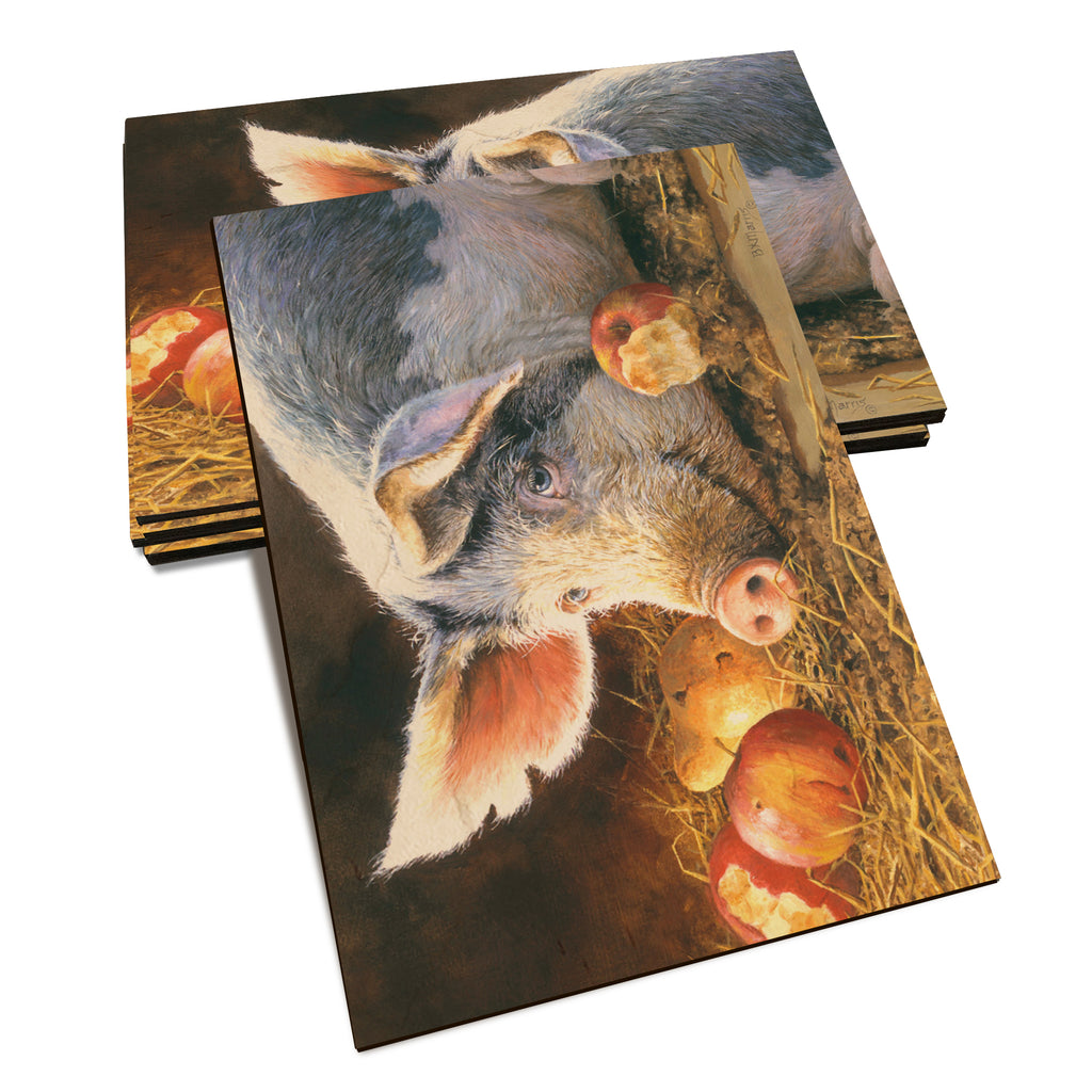 Marris' Happy Pig - Classic Edge Classic Edge Postcard (5pk // $2.80ea)