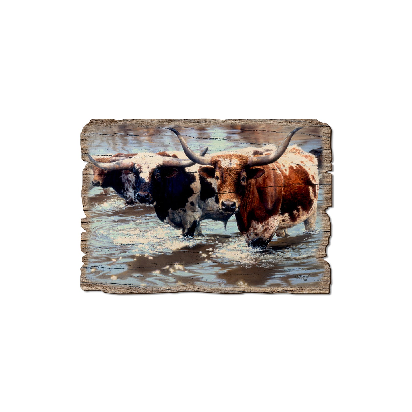 Marris' Long Horns - Rustic Edge Postcards & Magnets Rustic Edge Magnet (5pk // $2.80ea)