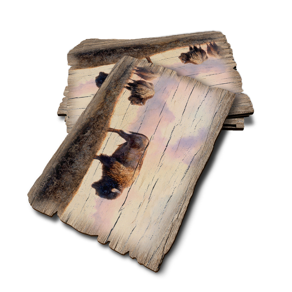 Marris' Three Bison - Weathered Edge Rustic Edge Postcard (5pk // $2.80ea)