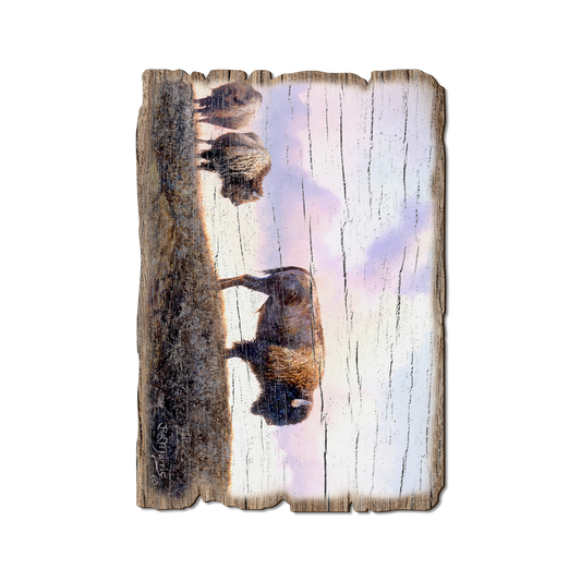 Greeting Card: Weathered Edge - Marris' Three Bison (Pack of 5)