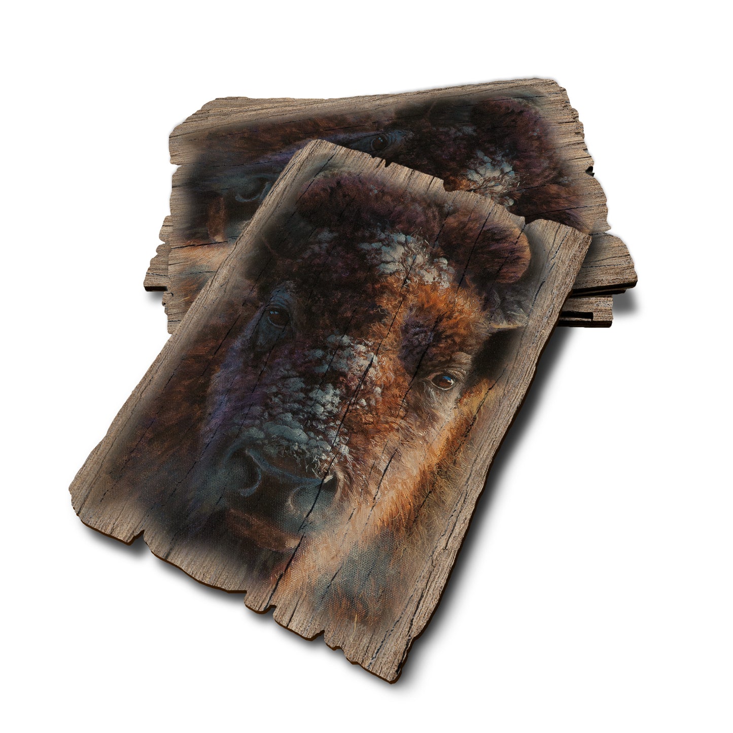 Marris' Winter Buffalo - Weathered Edge Rustic Edge Postcard (5pk // $2.80ea)