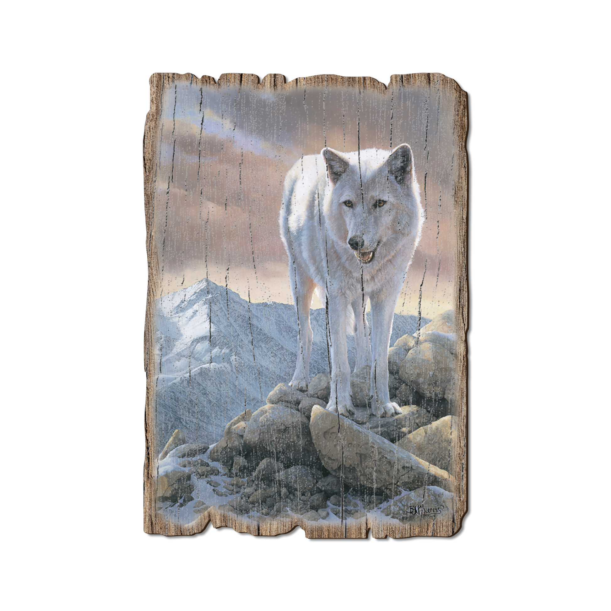 Ornament: Weathered Edge - Marris' White Wolf (Pack of 5)