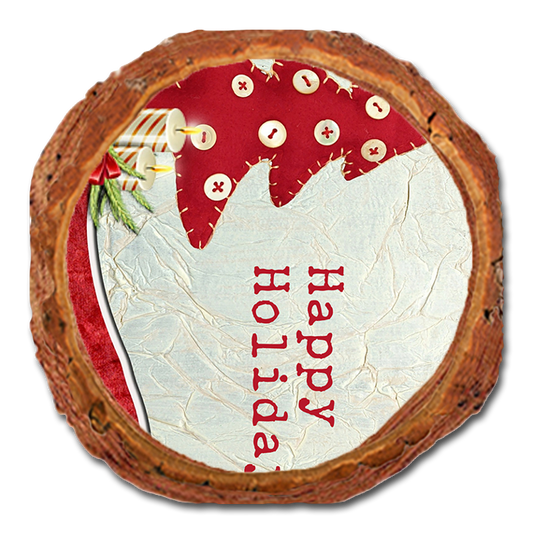 Coaster: Live Edge - Button Tree