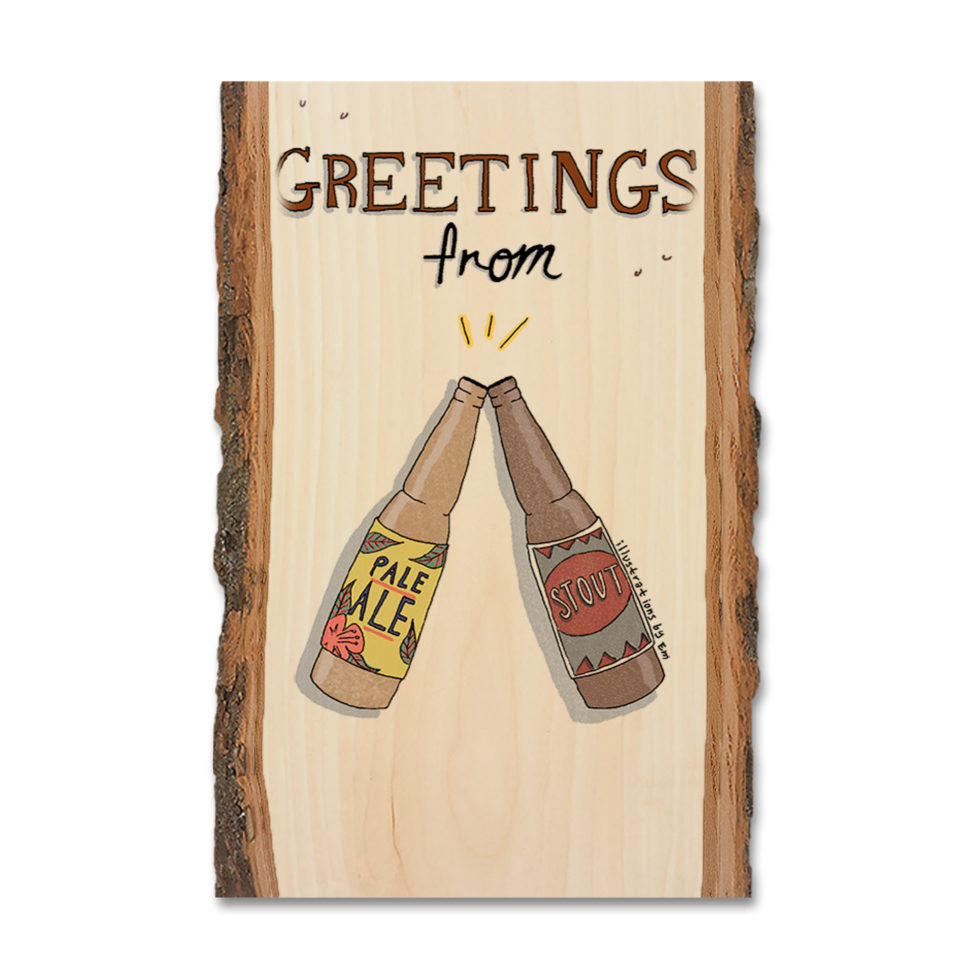 Ornament: Live Edge - Cheers Beers