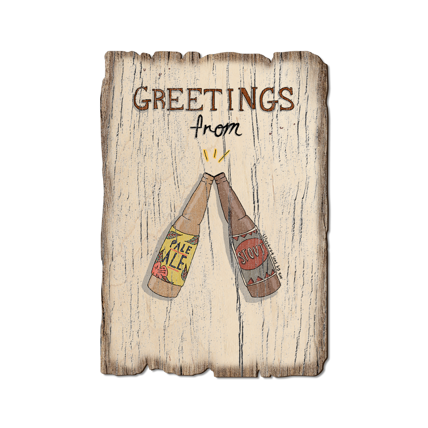 Postcard: Weathered Edge - Cheers Beers (Pack of 5)