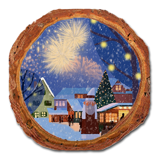 Coaster: Live Edge - Christmas Celebration (Pack of 5)