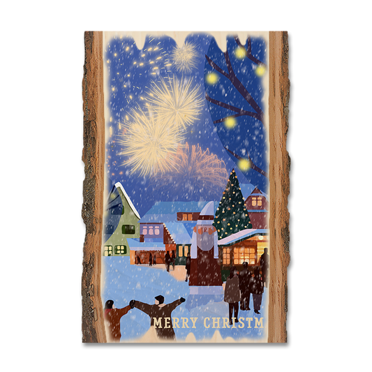 Greeting Card: Live Edge - Christmas Celebration