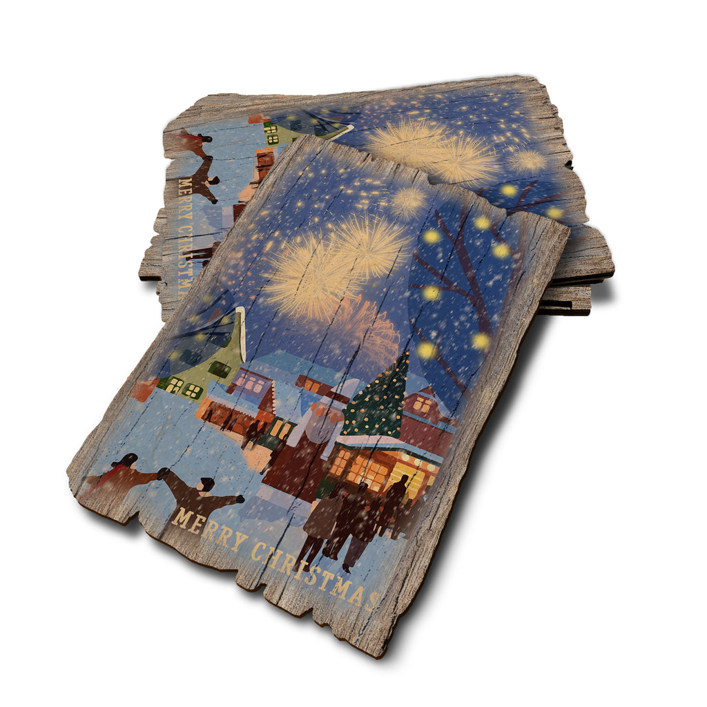 Christmas Celebration - Weathered Edge Rustic Edge Postcard (5pk // $2.80ea)