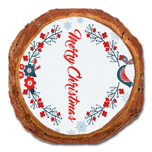 Coaster: Live Edge - Christmas Circle
