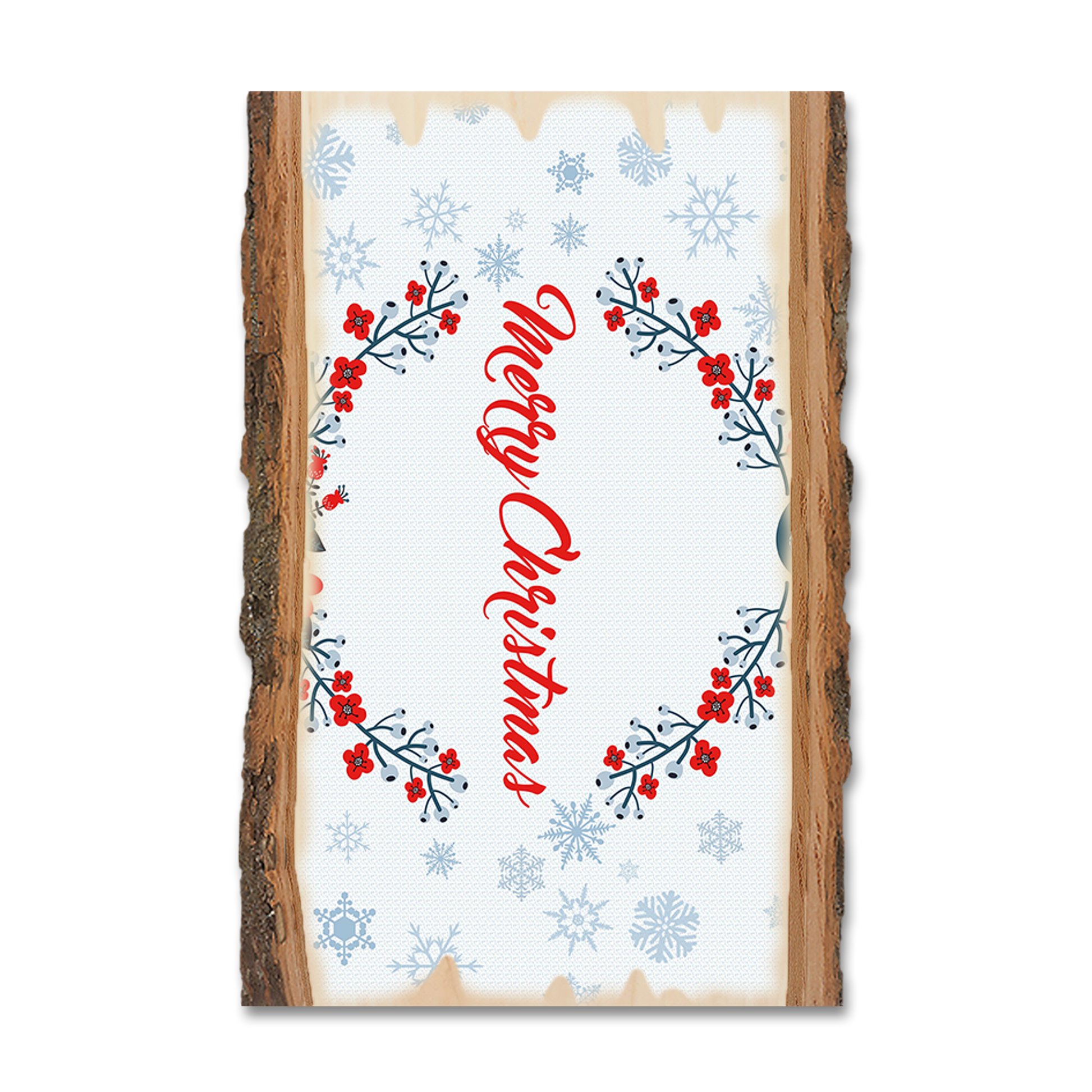 Greeting Card: Live Edge - Christmas Circle