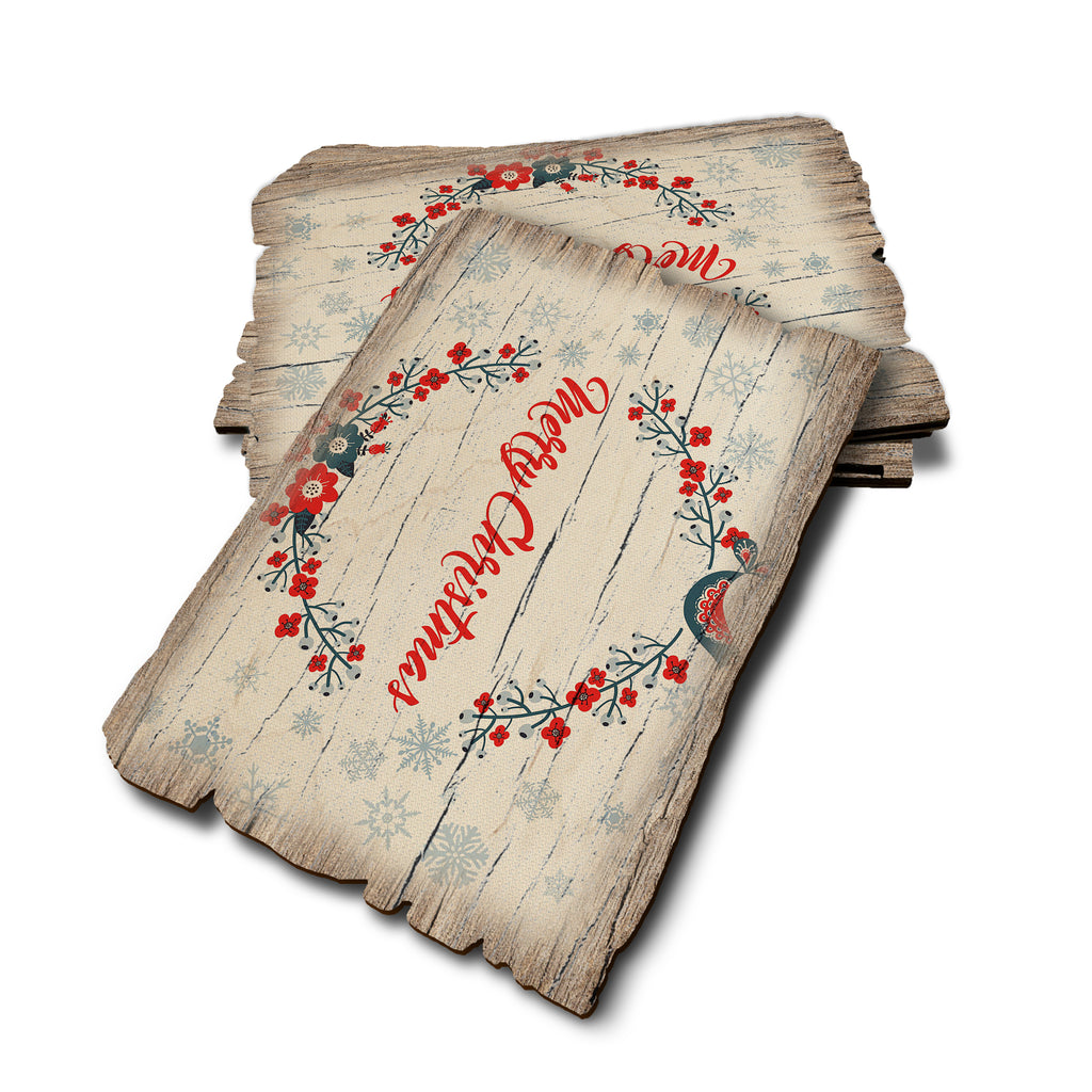 Christmas Circle - Weathered Edge Rustic Edge Postcard (5pk // $2.80ea)