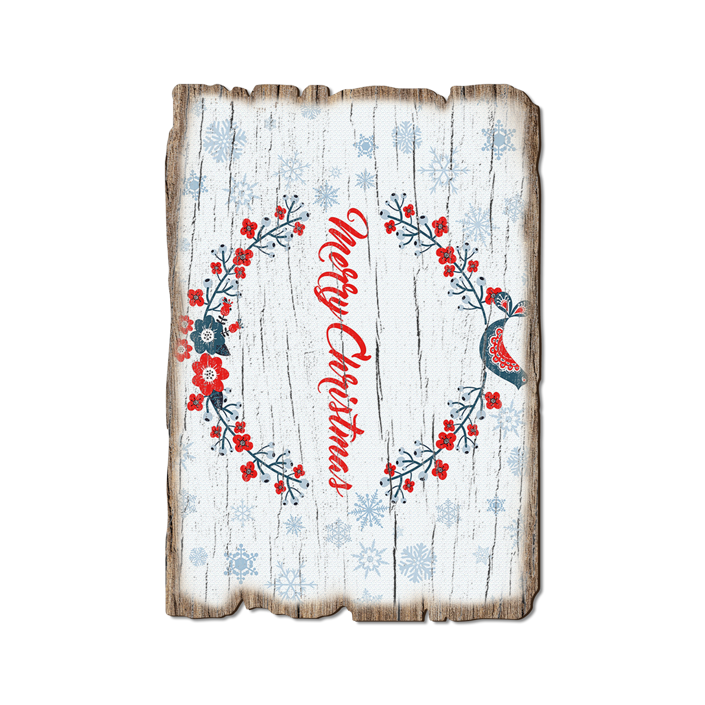 Greeting Card: Weathered Edge - Christmas Circle