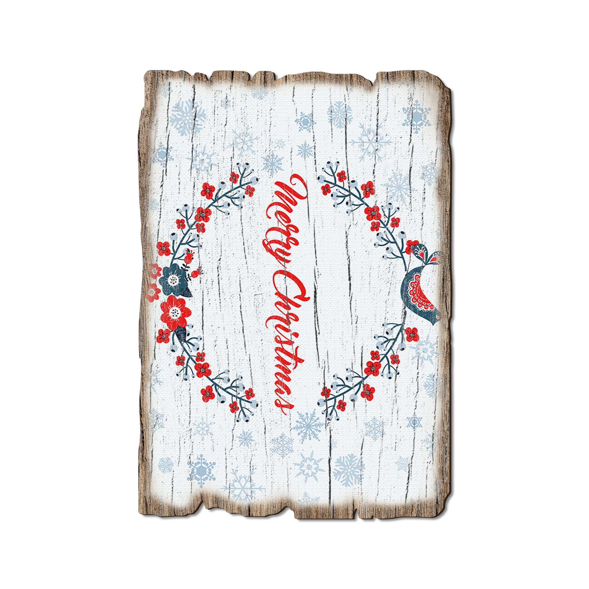 Greeting Card: Weathered Edge - Christmas Circle
