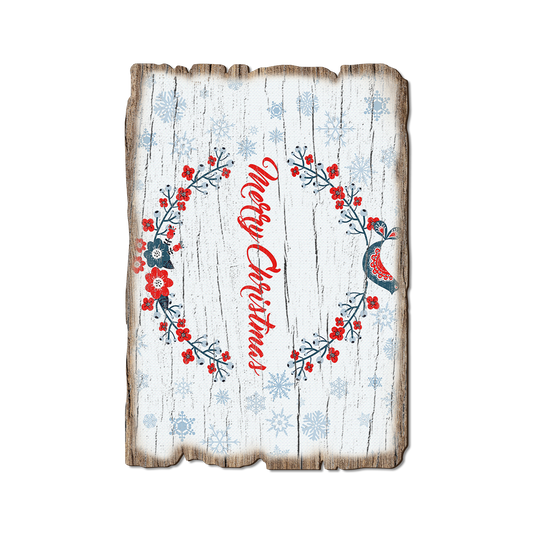 Greeting Card: Weathered Edge - Christmas Circle
