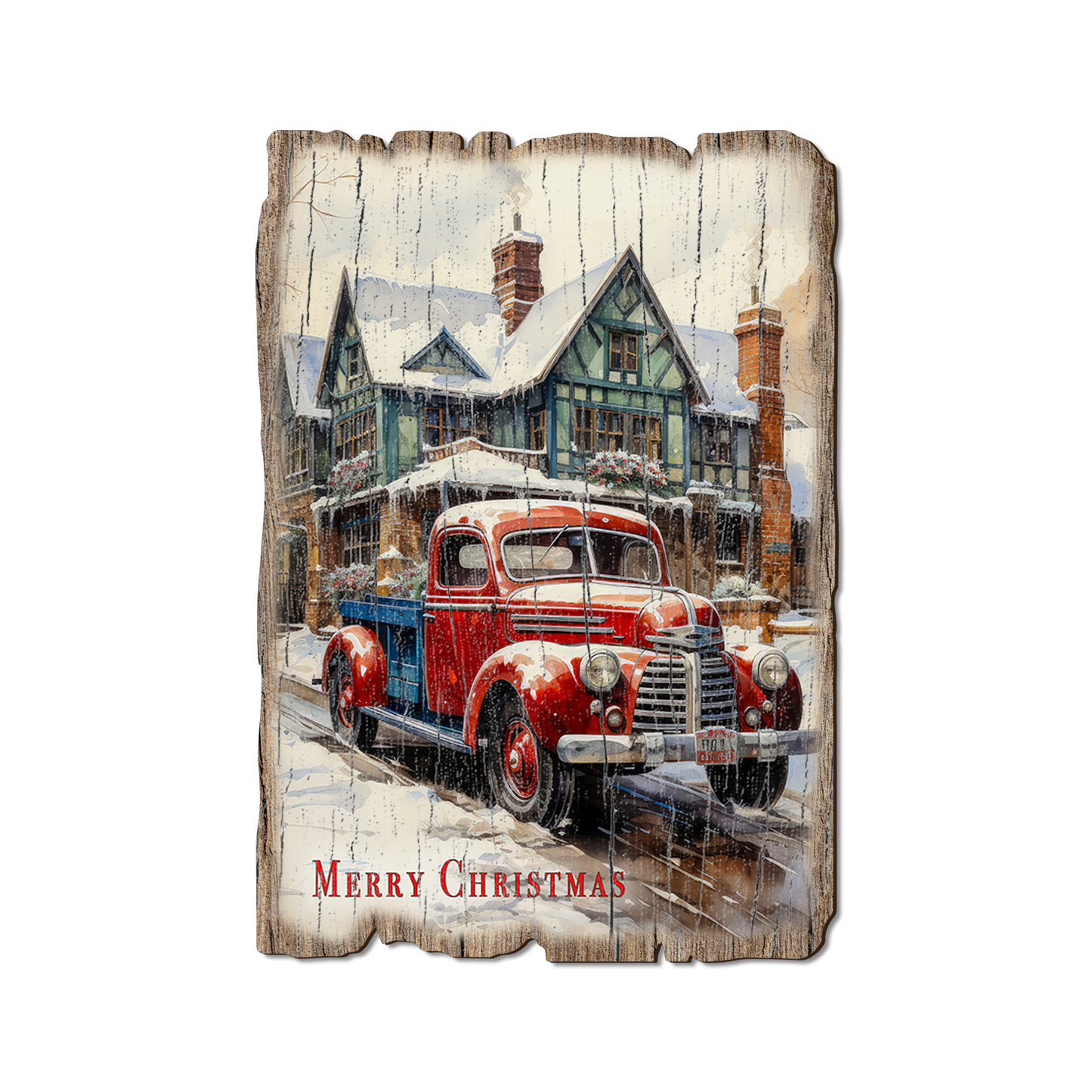 Ornament: Weathered Edge - Christmas Pickup (Pack of 5)