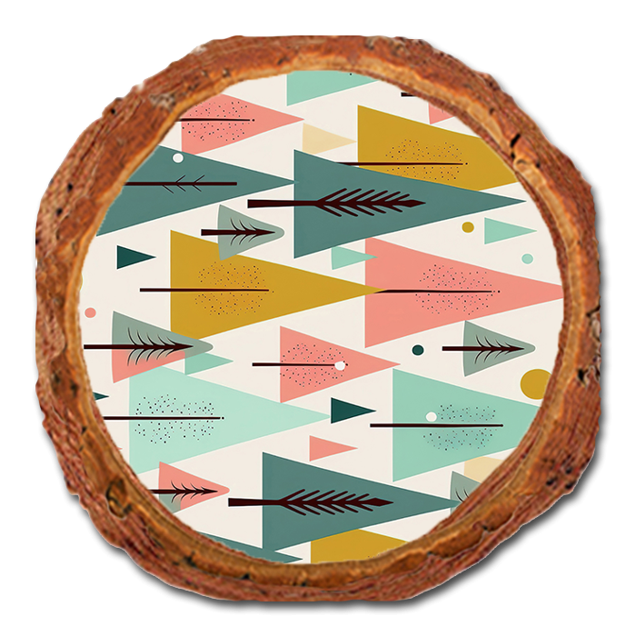 Coaster: Live Edge - 60's Christmas Forest (Pack of 5)