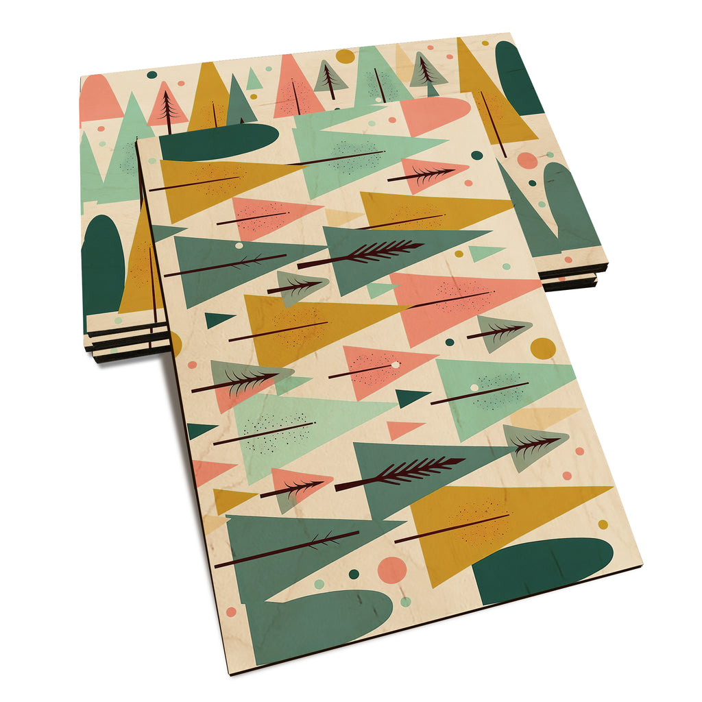 60's Christmas Forest - Holiday - Classic Edge Classic Edge Postcard (5pk // $2.80ea)