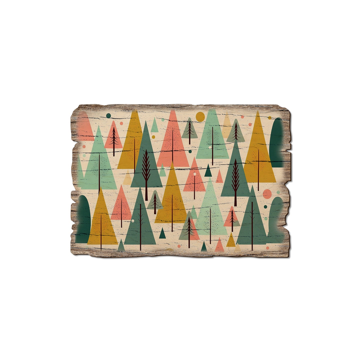 60S Christmas Forest - Rustic Edge Postcards & Magnets Rustic Edge Magnet (5pk // $2.80ea)
