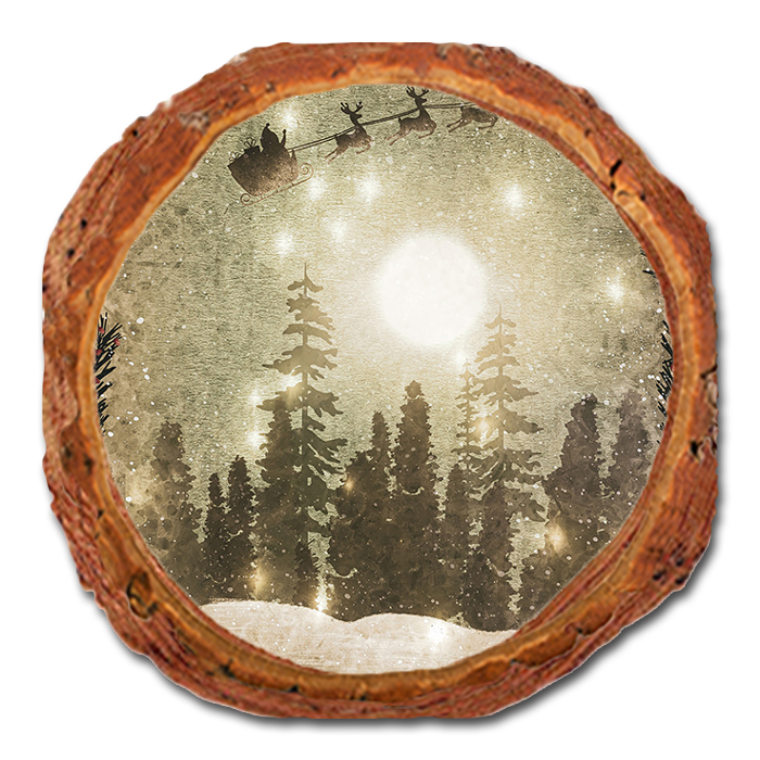 Coaster: Live Edge - 1920's Christmas