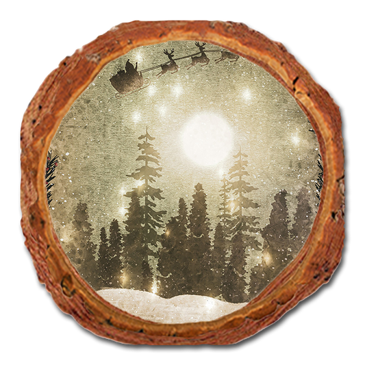 Coaster: Live Edge - 1920's Christmas