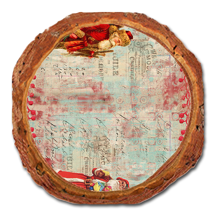 Coaster: Live Edge - Christmas Scrapbook
