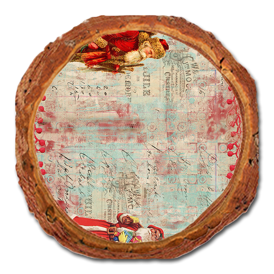 Coaster: Live Edge - Christmas Scrapbook