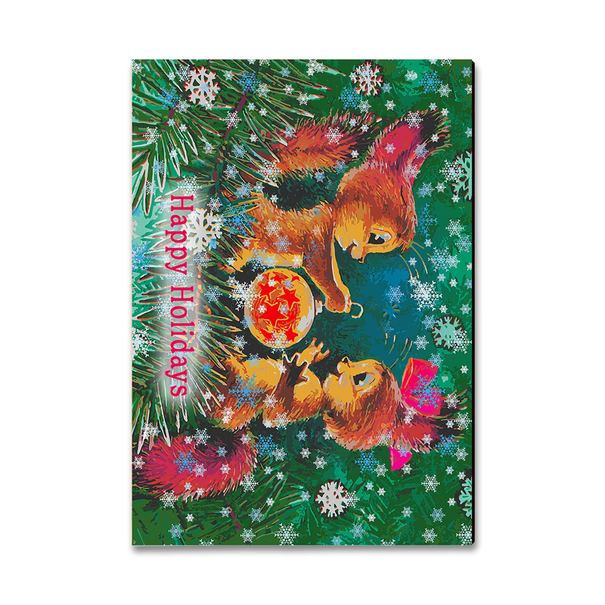 Postcard: Classic Edge - Cute Holiday Squirrels