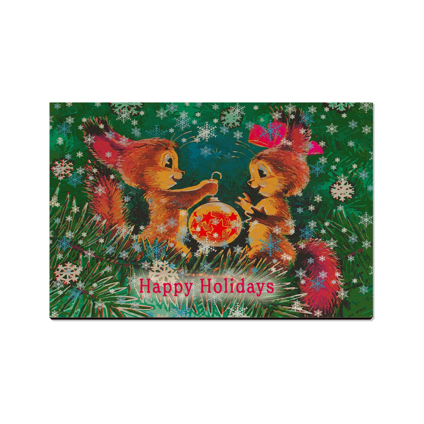 Cute Holiday Squirrels - Holiday - Classic Edge