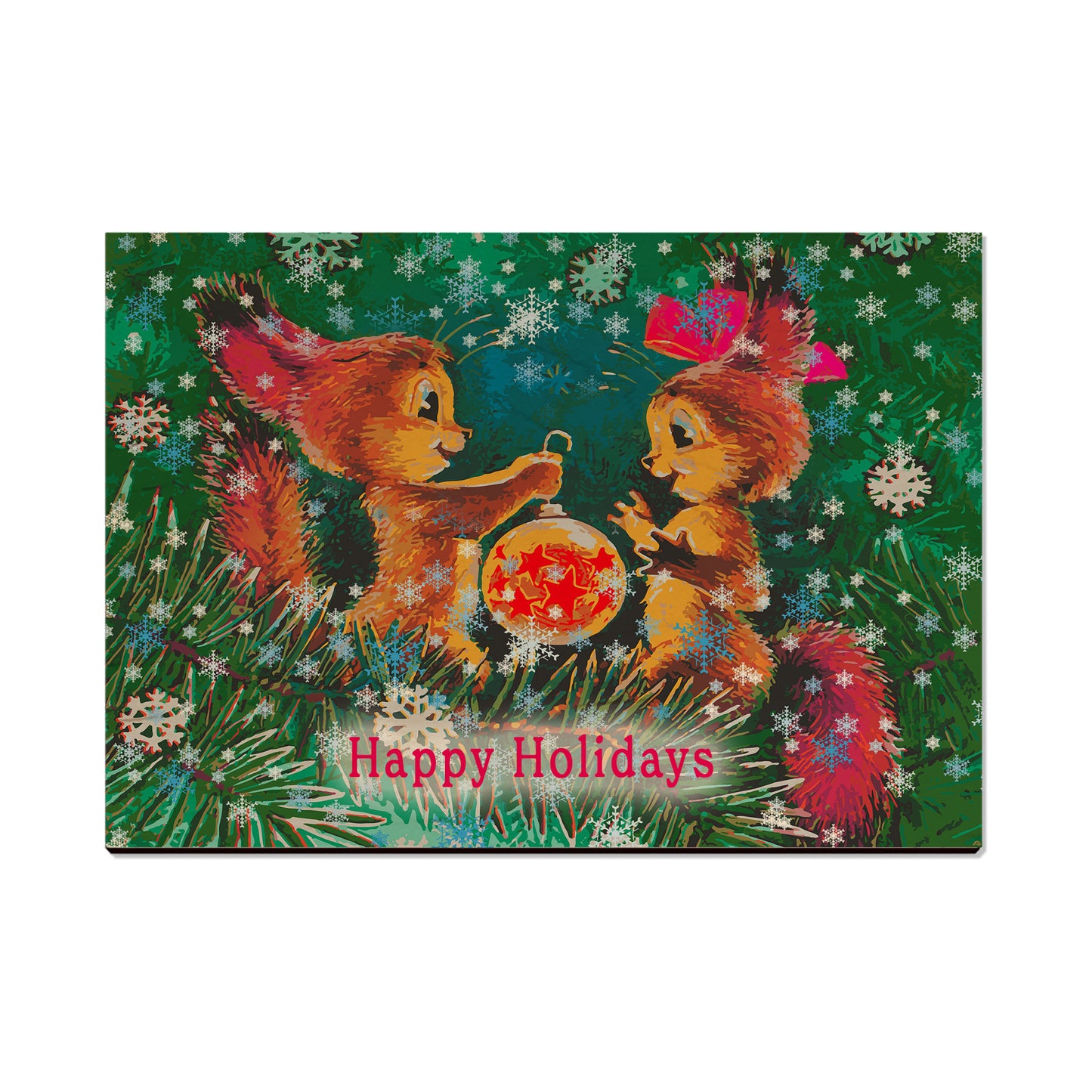 Cute Holiday Squirrels - Holiday - Classic Edge