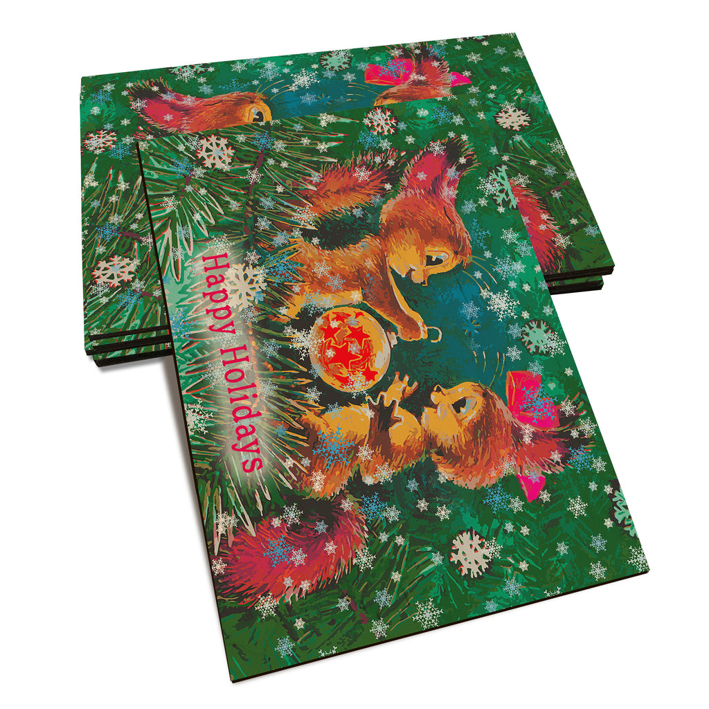 Cute Holiday Squirrels - Holiday - Classic Edge Classic Edge Postcard (5pk // $2.80ea)