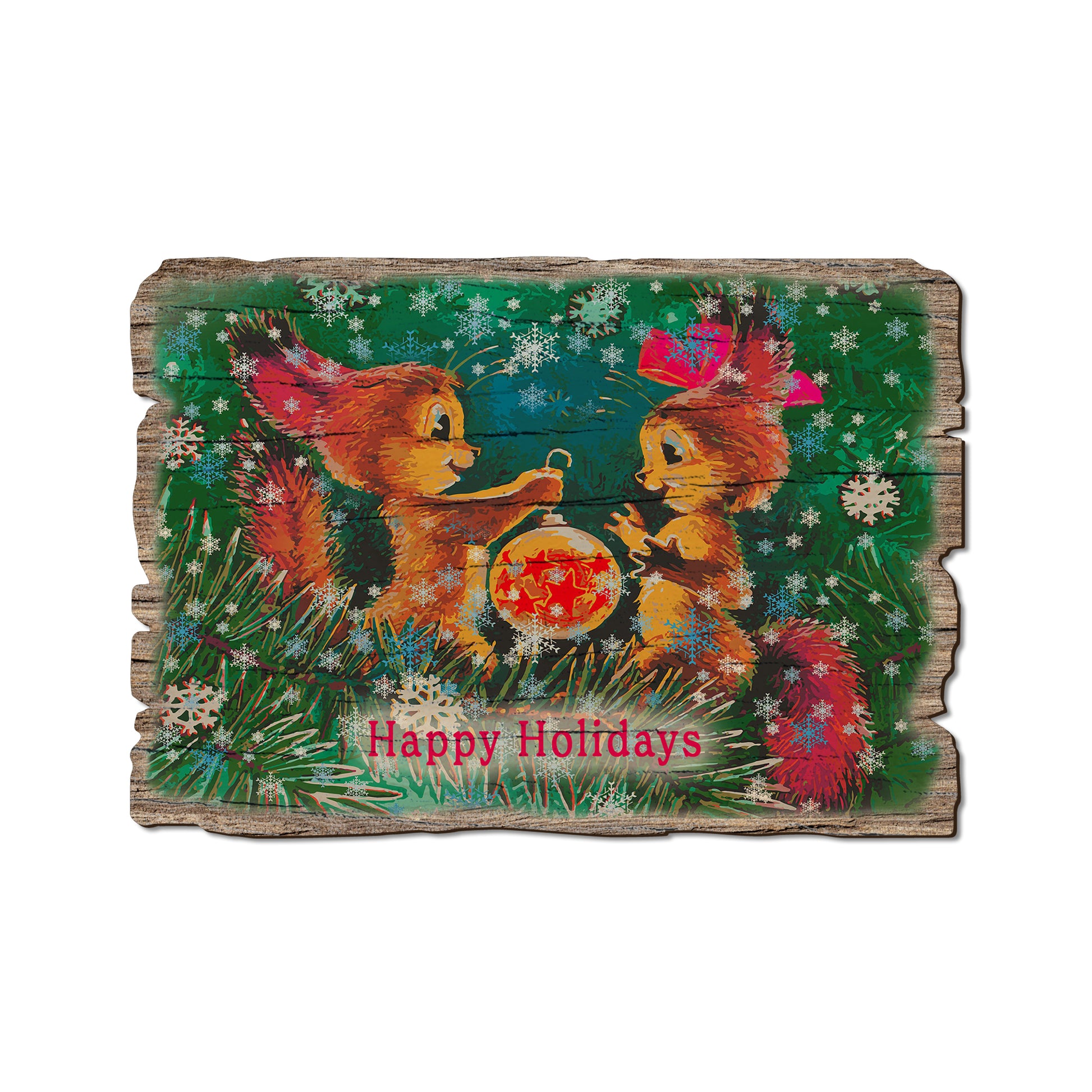 Cute Holiday Squirls - Rustic Edge Postcards & Magnets Rustic Edge Postcard (5pk // $2.80ea)