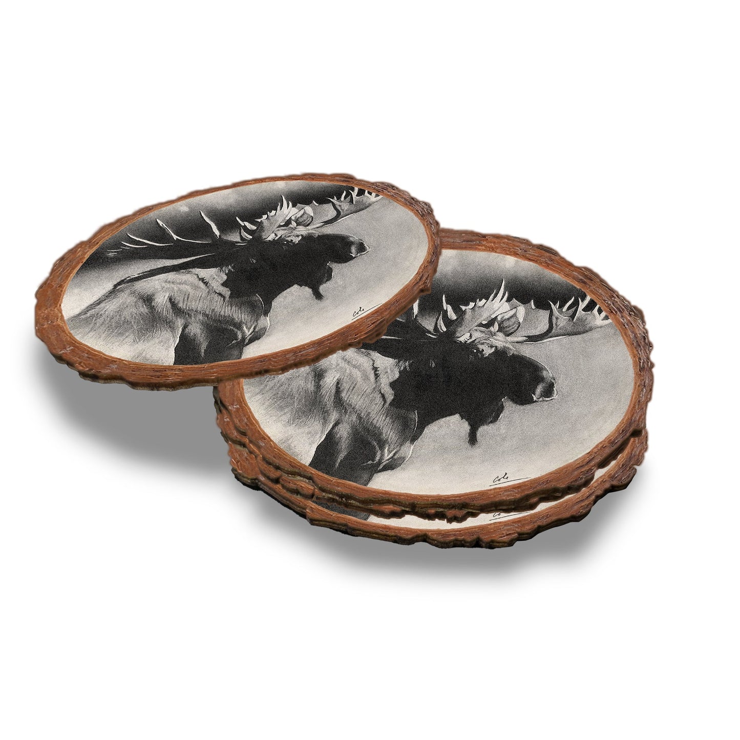 Johnson's Bull Moose - Live Edge Live Edge Coaster (5pk // $2.80ea)