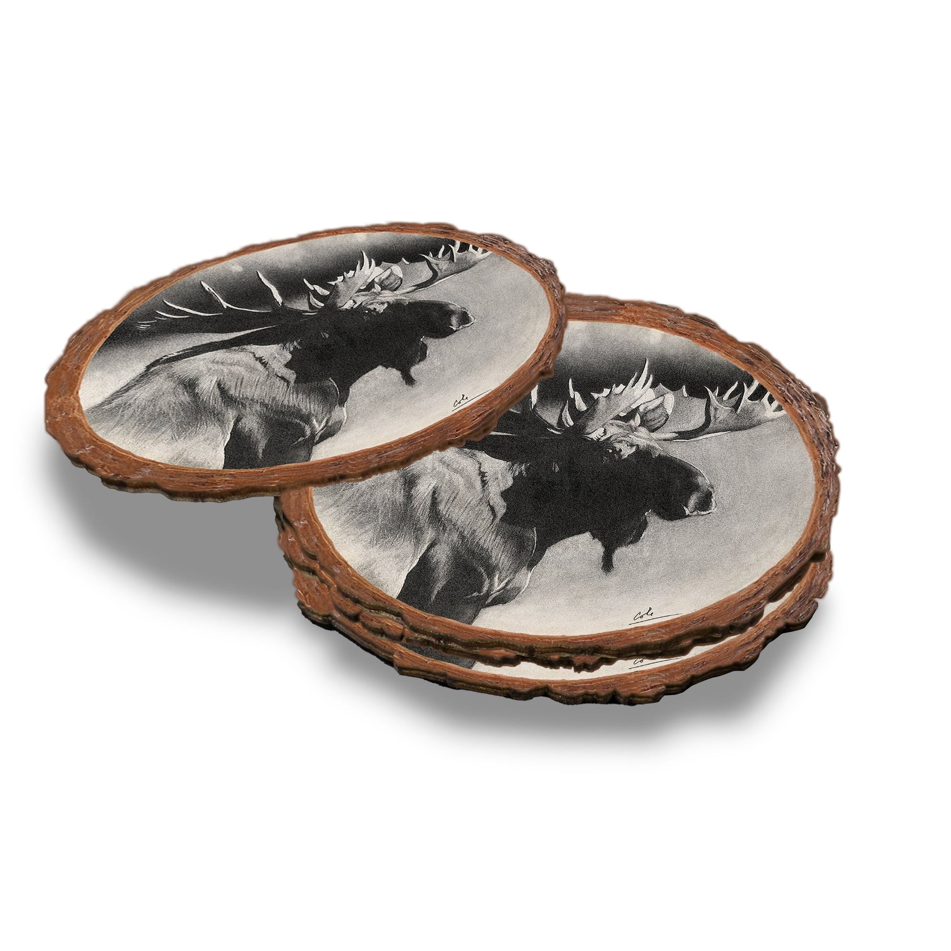 Johnson's Bull Moose - Live Edge Live Edge Coaster (5pk // $2.80ea)