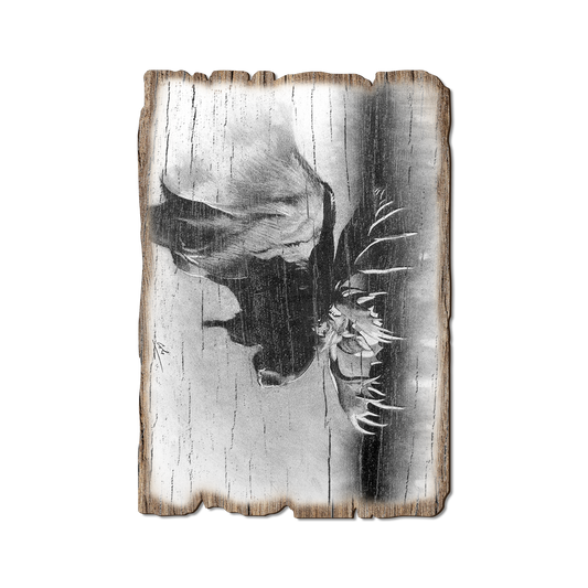 Greeting Card: Weathered Edge - Johnson's Bull Moose