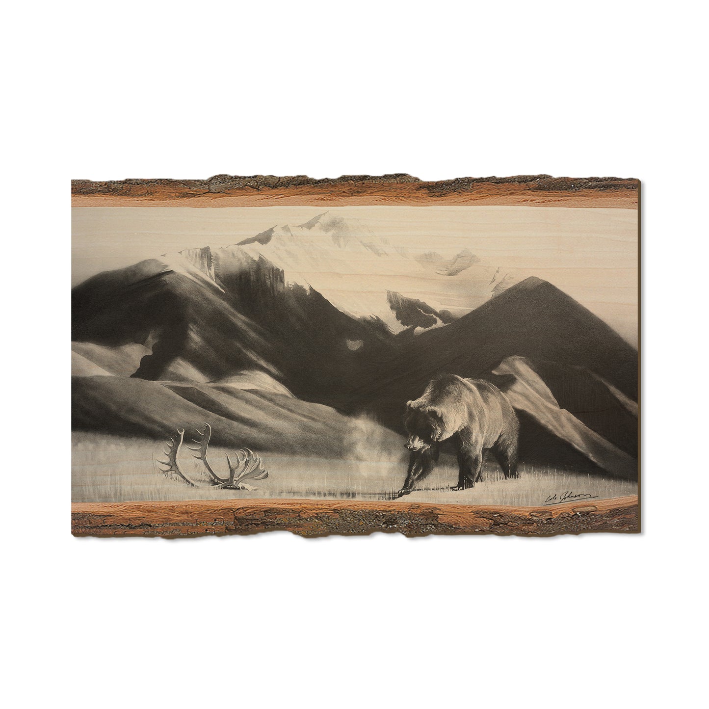 Johnson's Grizz with Rack - Live Edge Live Edge Magnet (5pk // $2.80ea)