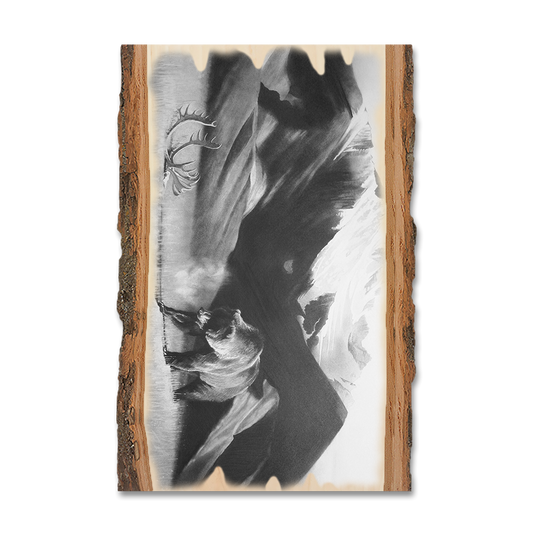 Magnet: Live Edge - Johnson's Grizz with Rack (Pack of 5)