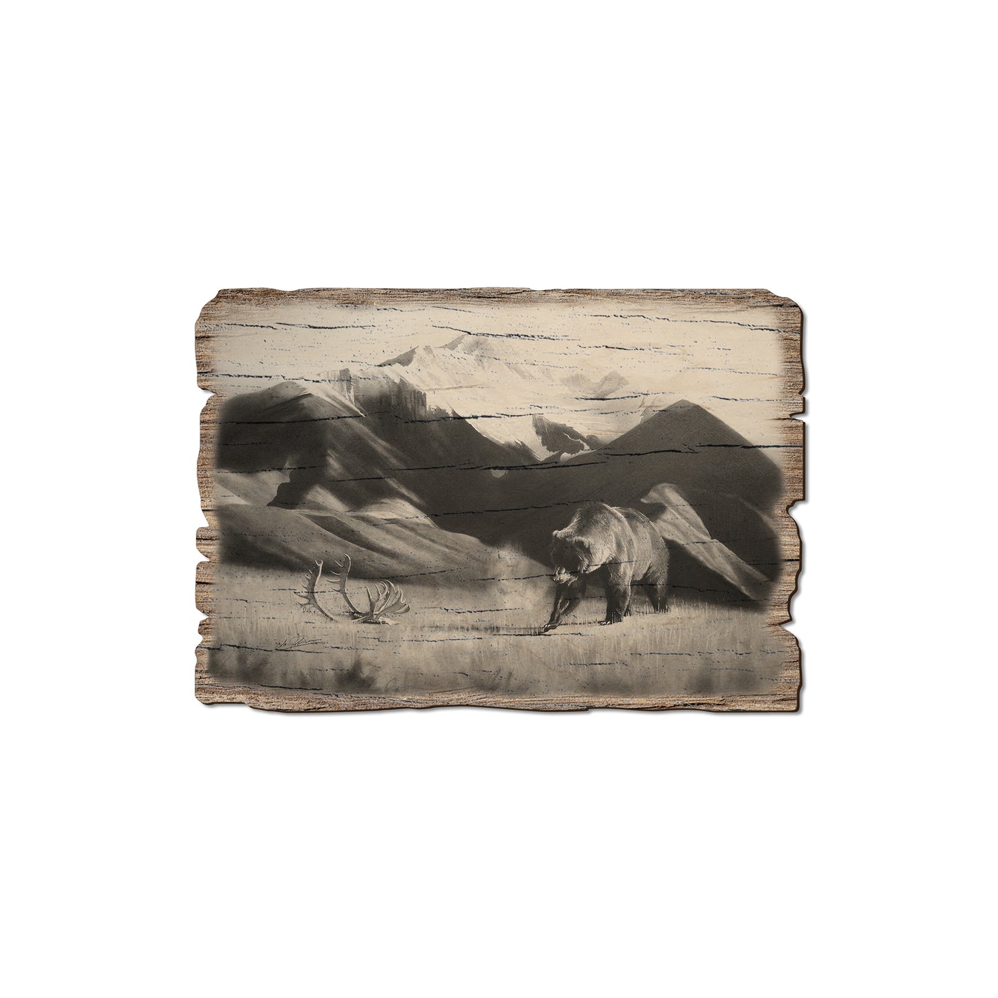 Johnson's Grizz With Rack - Rustic Edge Postcards & Magnets Rustic Edge Magnet (5pk // $2.80ea)