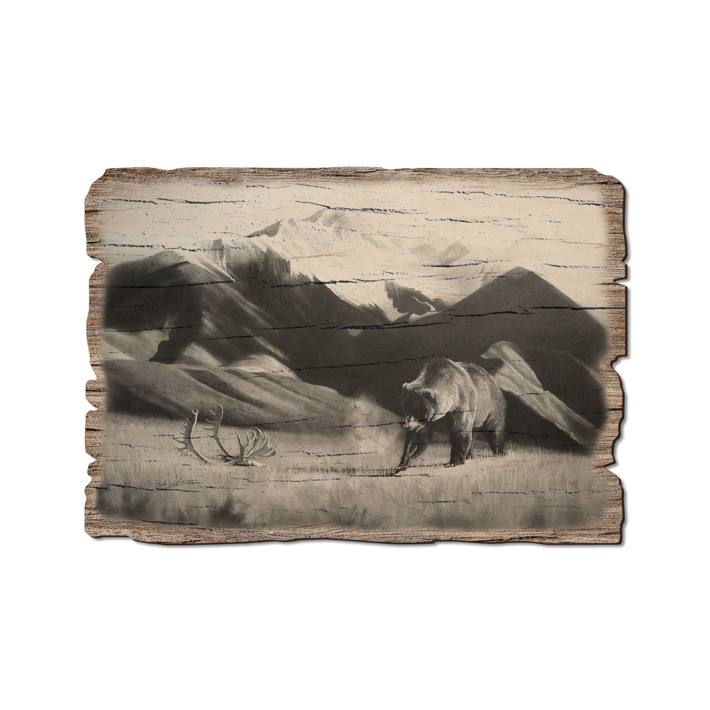 Johnson's Grizz With Rack - Rustic Edge Postcards & Magnets Rustic Edge Postcard (5pk // $2.80ea)