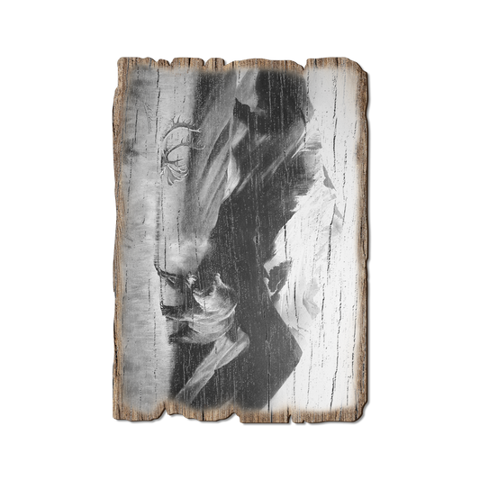 Greeting Card: Weathered Edge - Johnson's Grizz with Rack