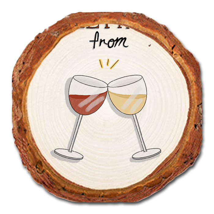Coaster: Live Edge - Cheers Wine (Pack of 5)
