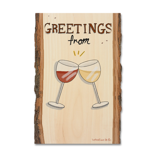 Magnet: Live Edge - Cheers Wine