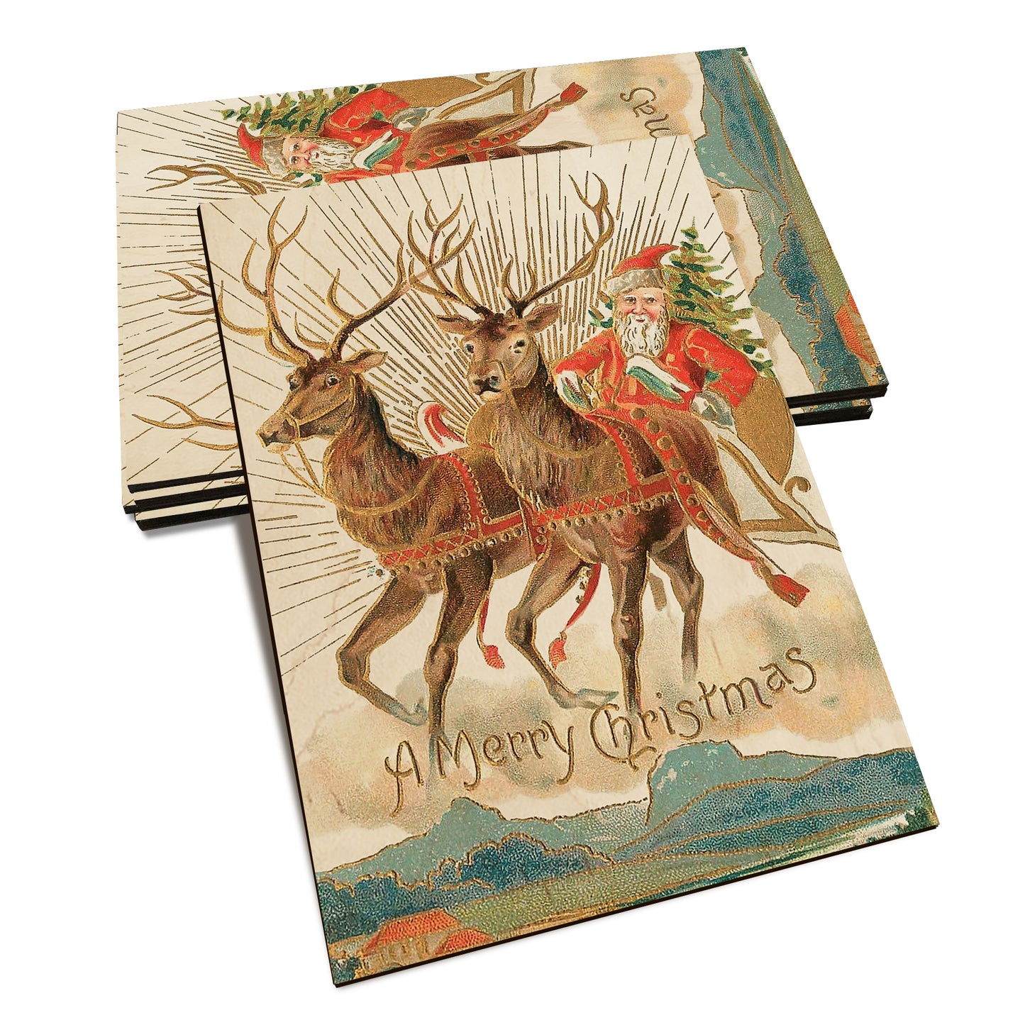 Dancer & Prancer - Holiday - Classic Edge Classic Edge Postcard (5pk // $2.80ea)
