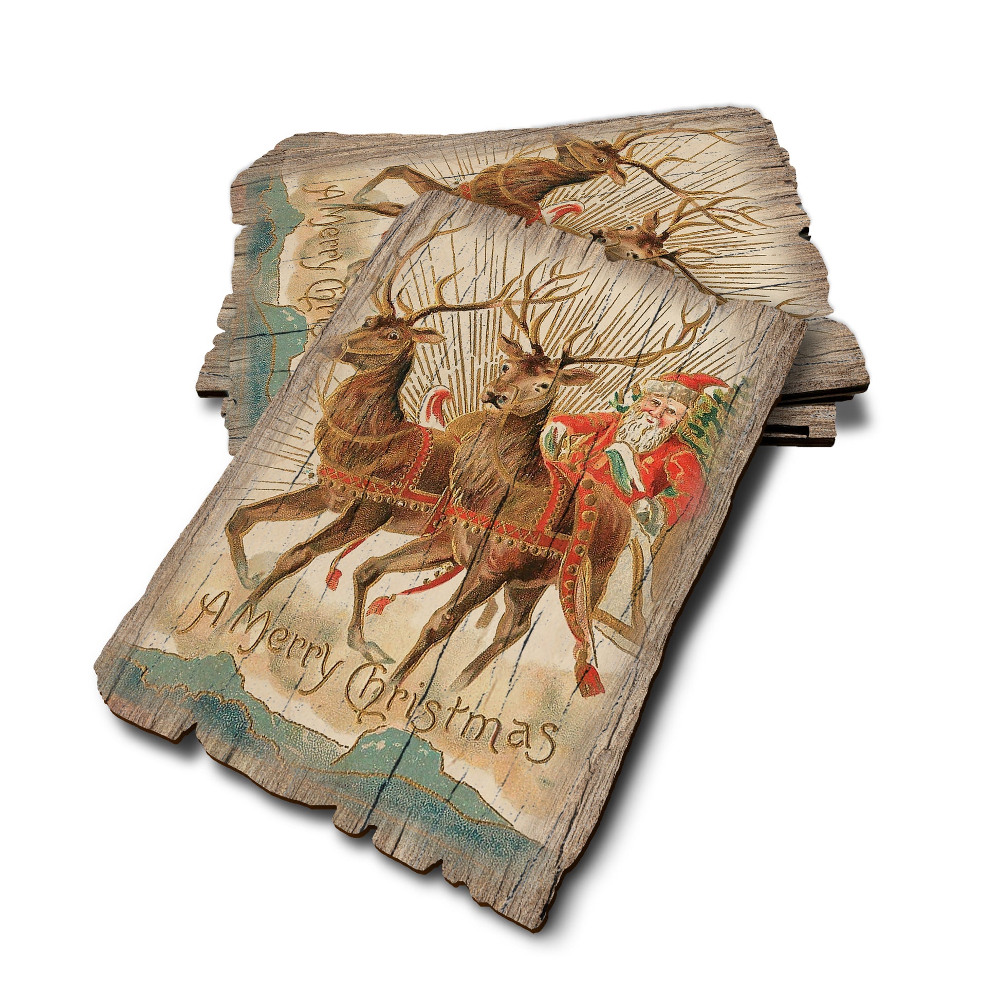 Dancer And Prancer - Weathered Edge Rustic Edge Postcard (5pk // $2.80ea)