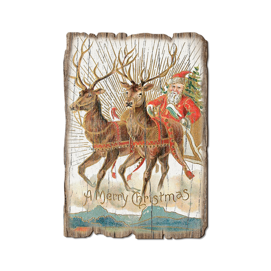 Greeting Card: Weathered Edge - Dancer & Prancer
