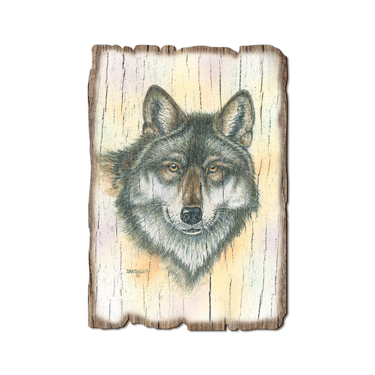 Greeting Card: Weathered Edge - Bartholet's Alpha Wolf