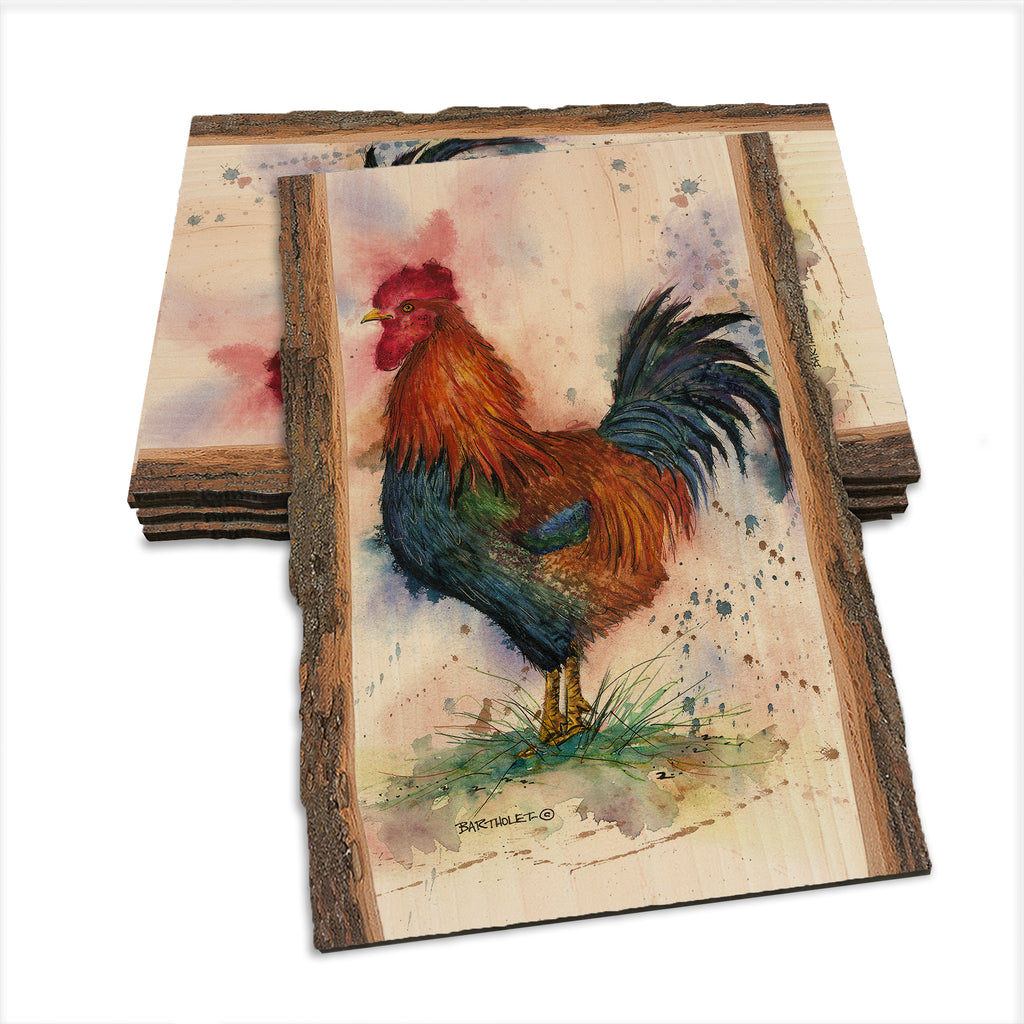 Bartholet's Barnyard Rooster  - Live Edge Live Edge Postcard (5pk // $2.80ea)